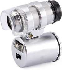 60X Mikroskop Kieszonkowy Mikroskop Jubilerski Ze Światłem Led Uv