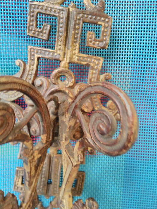 Stary kinkiet brąz złocony styl eklektyczny