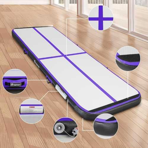 Airtrack FBSPORT 3m pogrubiona mata gimnastyczna + pompka torba