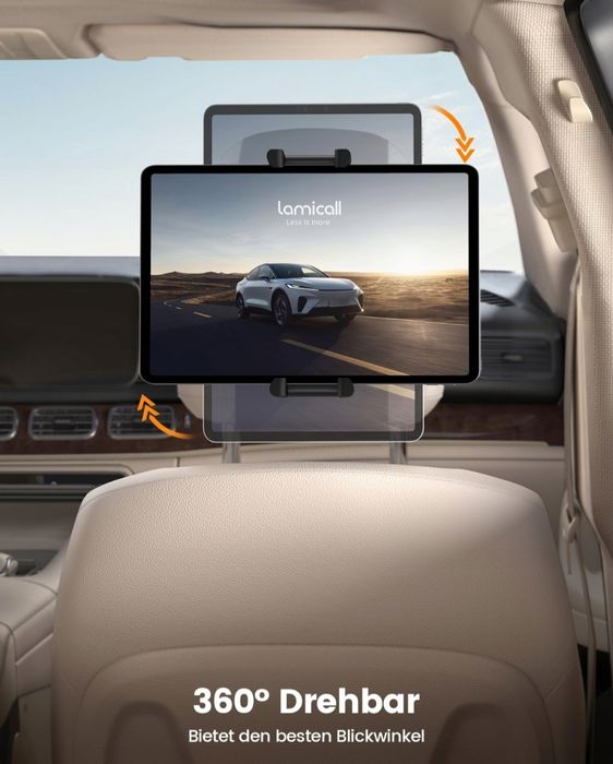 LAMICALL Uchwyt Samochodowy Na Tablet Do Zagłówka 360 Dla iPad Samsung
