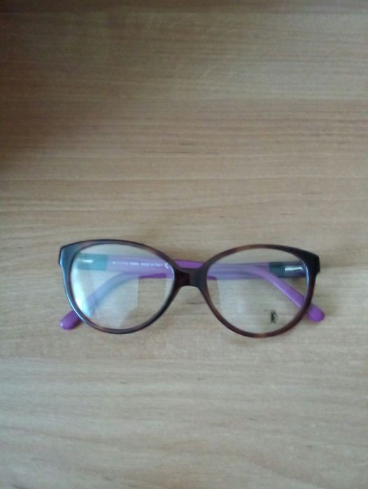 TOD'S NOWE oryginalne oprawki okulary korekcyjne fuksja brąz etui kot