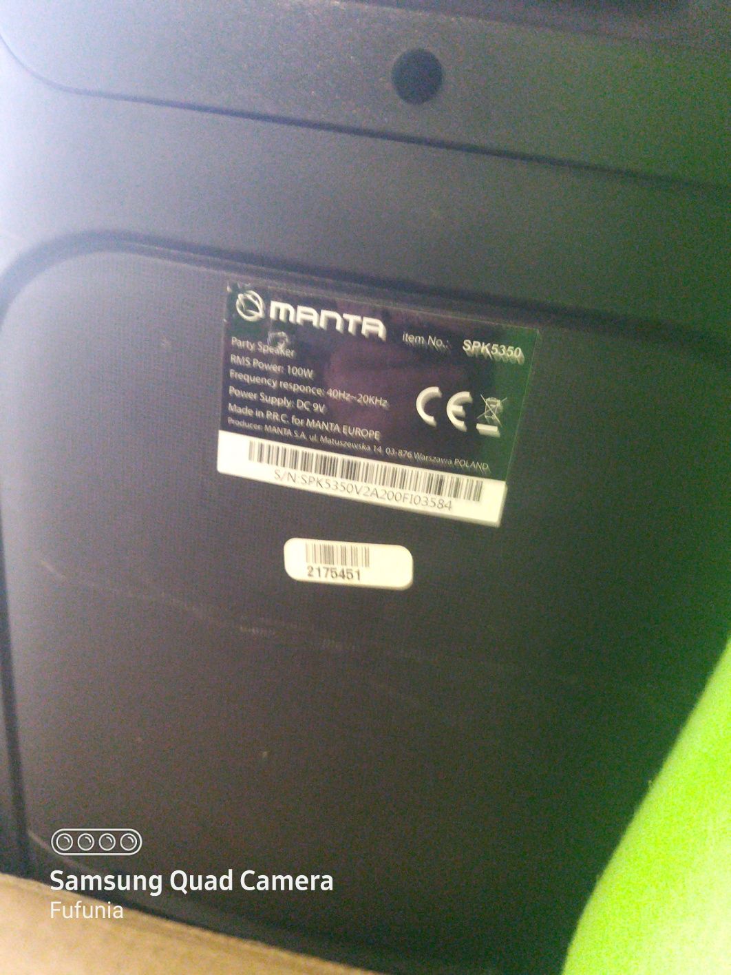 Głośnik bluetooth Manta