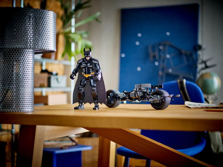 Figura construção LEGO Batman e Mota Bat-Pod selado c/ fatura