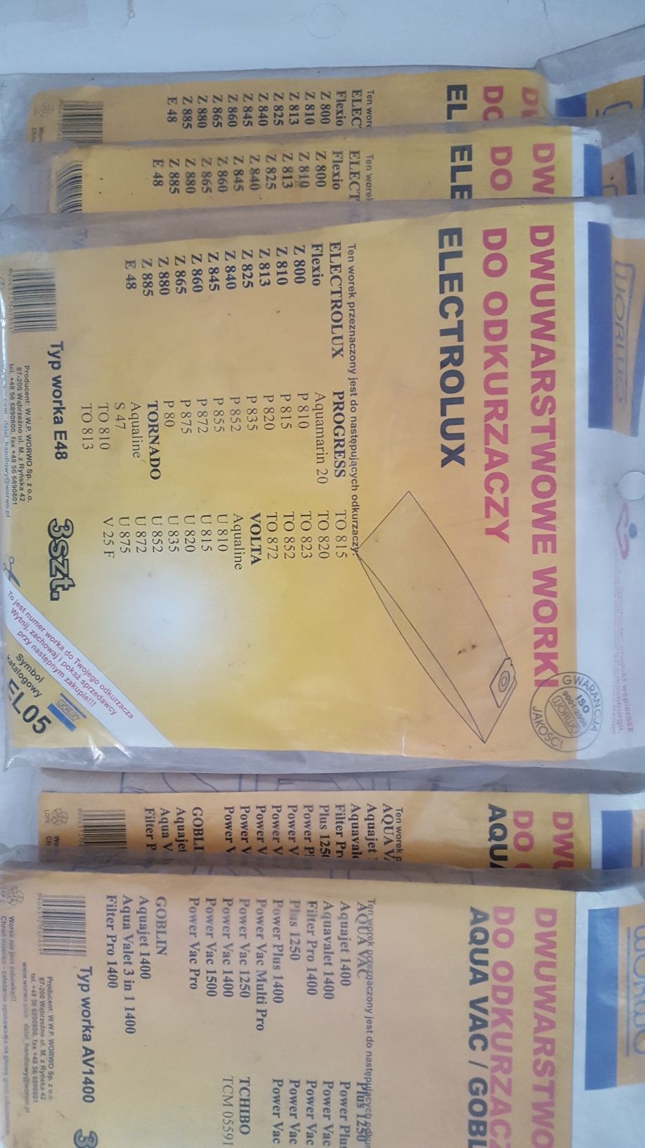 Worki wkłady do odkurzaczy kubełkowych - 90 szt.