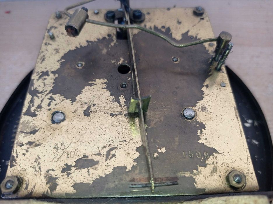 Stary zegar wiszący - mechanizm - 1809 - 45/100