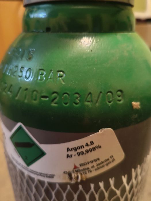 Butla Argon 8l Nowa Pełna TIG