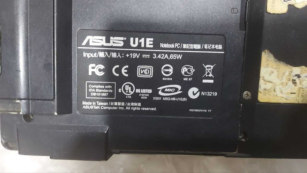 ноут бук Ноутбук ASUS U1E на запчасти