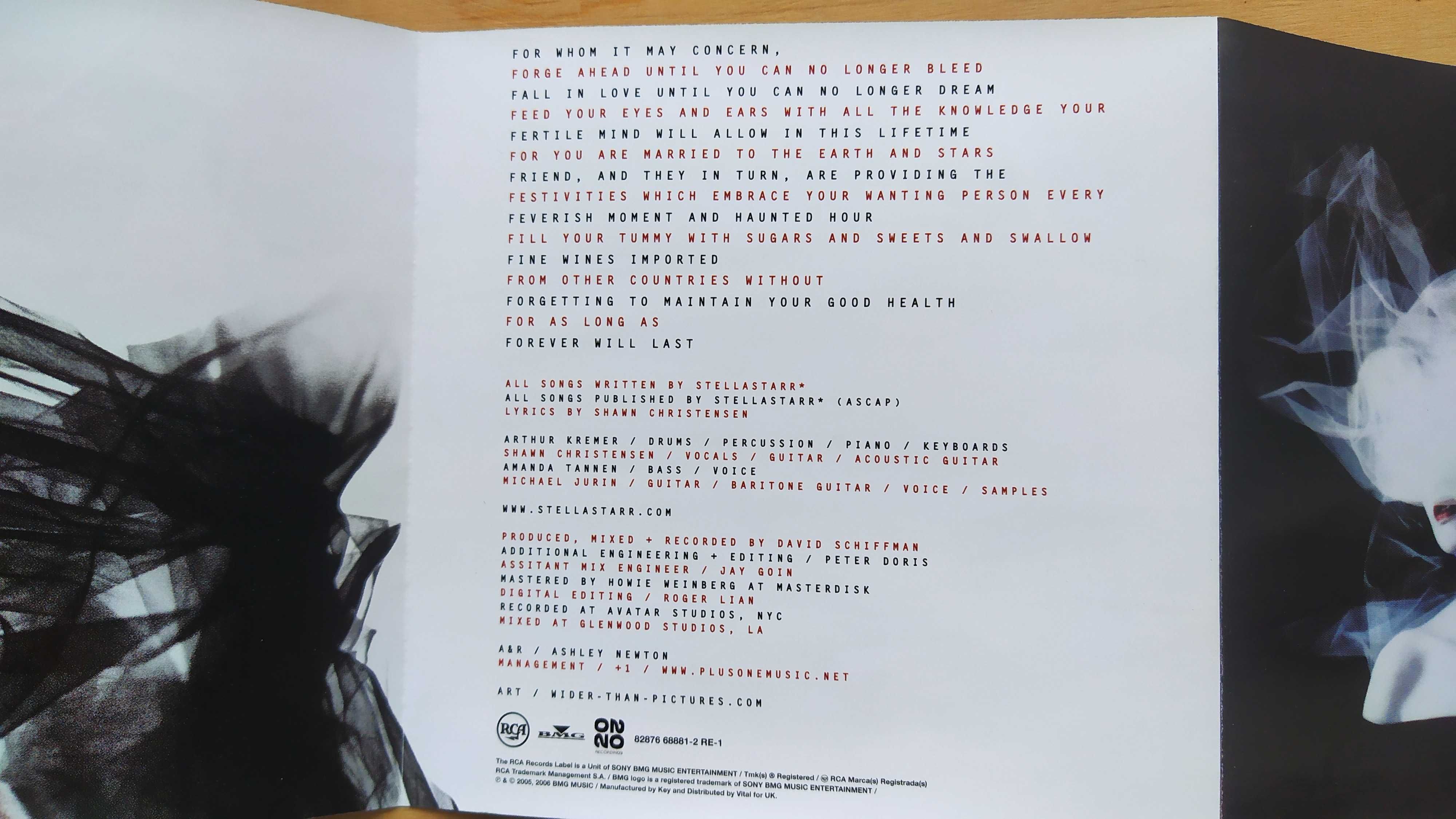 Stellastarr Harmonies for the haunted płyta CD