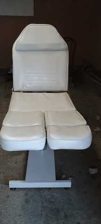 Fotel kosmetyczny łóżko kosmetyczne białe