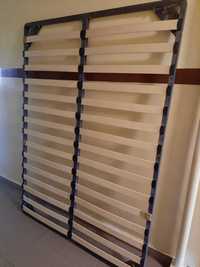 Metalowo-drewniany stelaż łóżka