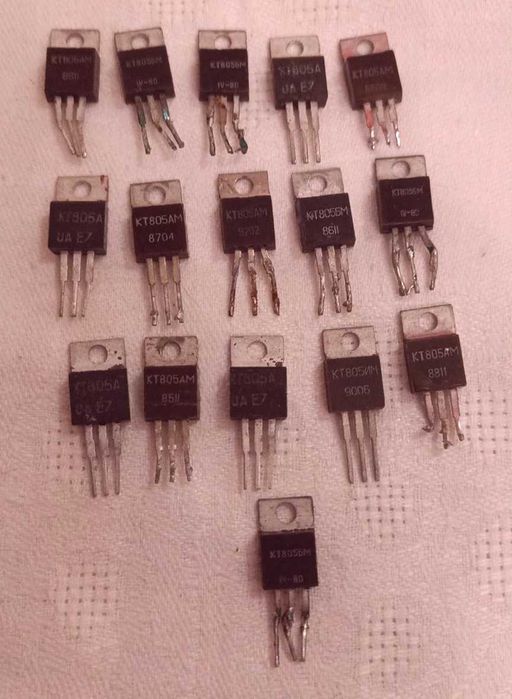 КТ818ГМ,-А; КТ819БМ,-А,Б,В,Г; IRF630; 808AM; 828; 834; 840;842;846;945