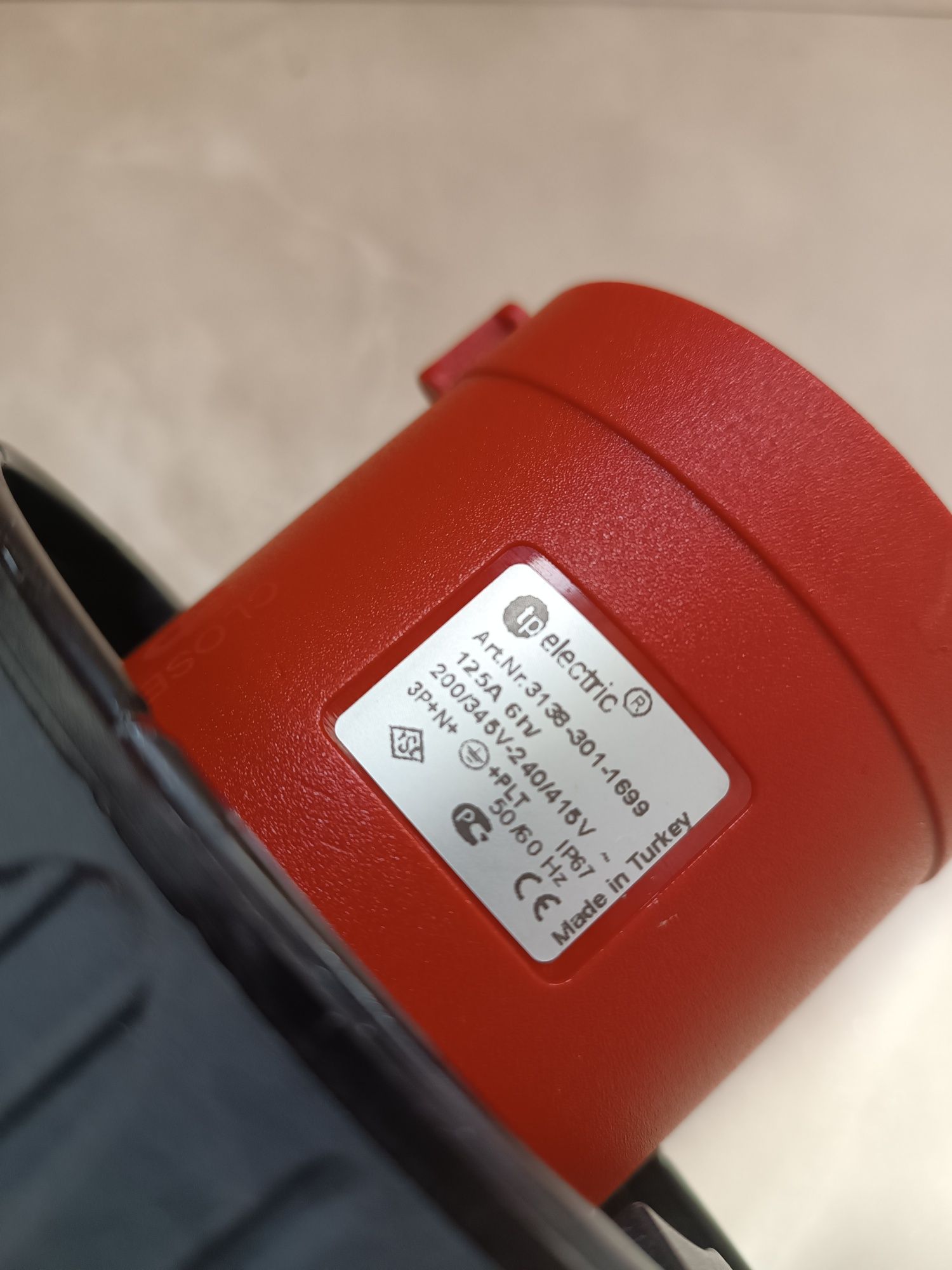 Силовая вилка кабельная, GT, 125А, 5 полюсов 3P+N+T, IP67, TP Electric