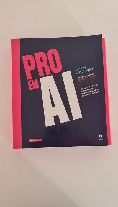 Dossier do professor.  PRO AI. Área de Integração.  Novo