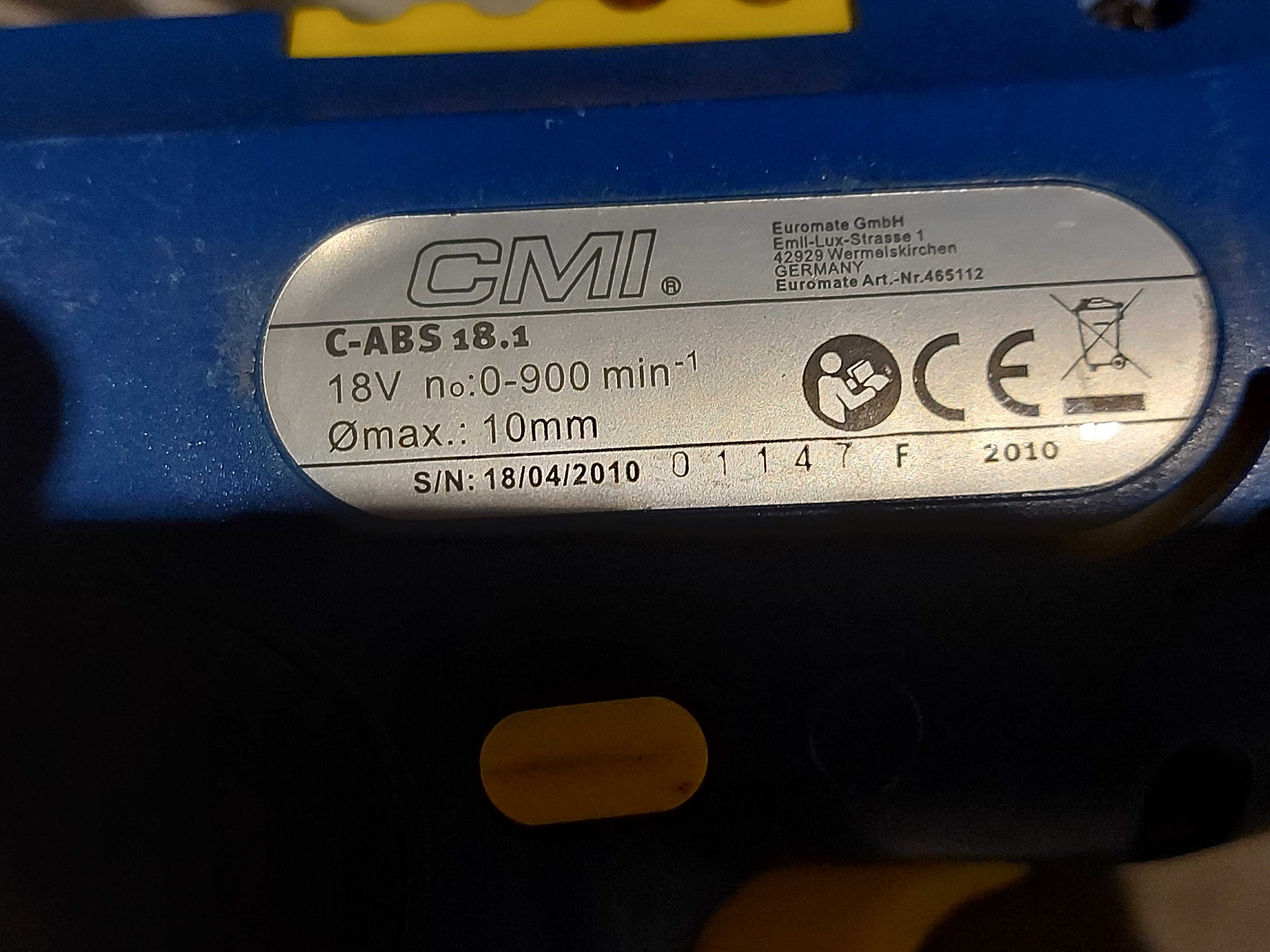 Wiertarka wkrętarka CMI 18 V CMI C-ABS 18-2E