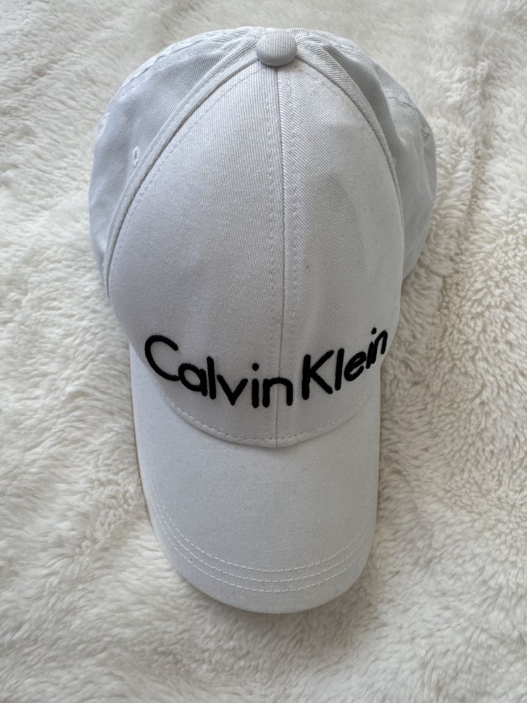 Czapka z daszkiem Calvin Klein biała męska