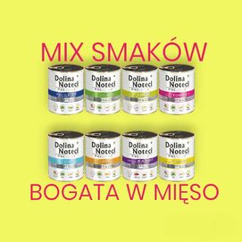 Mokra karma dla psa Dolina Noteci DUŻO mięsa MIX smaków 8x800g