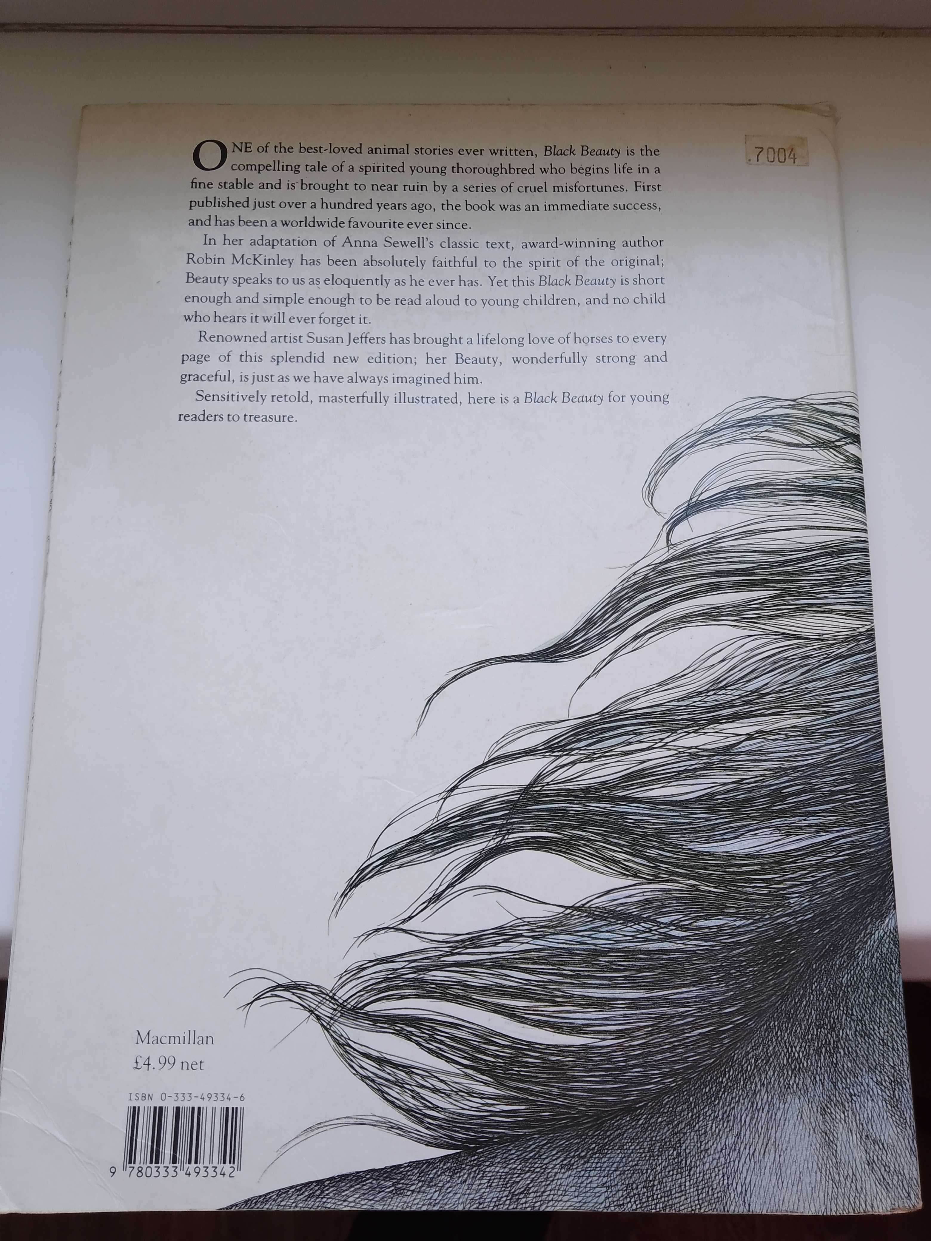 Иллюстрированная книга BLACK BEAUTY автор Anna Sewell на англ. языке