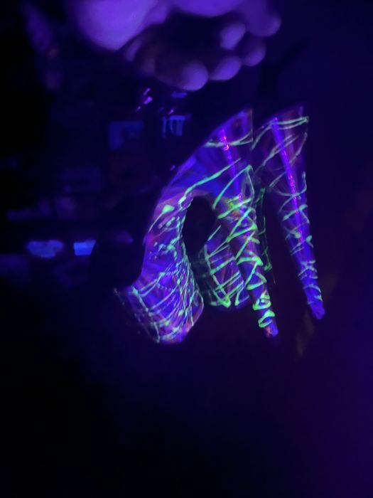 OD RĘKI 39 Sandały UV wzory gogo pole dance exotic szpilki 15 cm