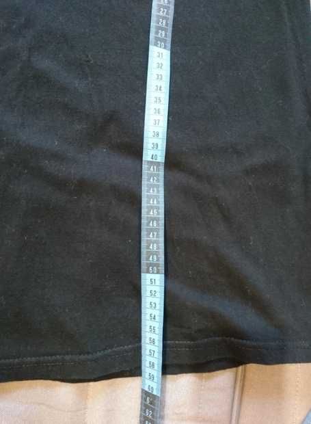 Czarna damska koszulka, tshirt z czerwonym napisem, r XS,