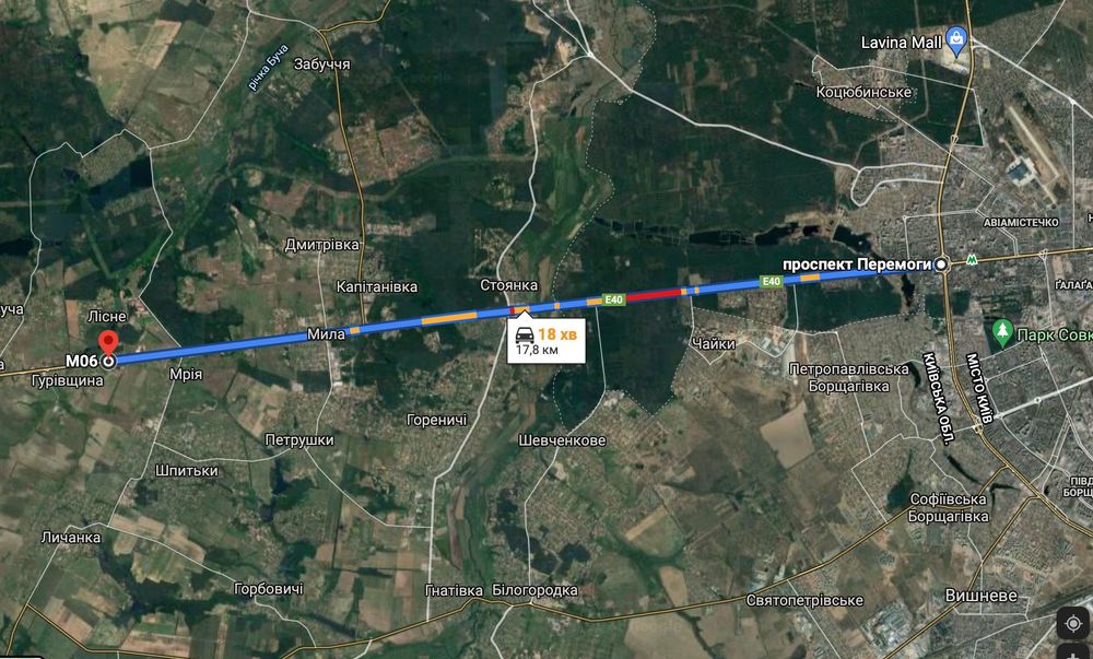 Фасадна ділянка  5 гектарів,  житомирська траса 20 км до Києва