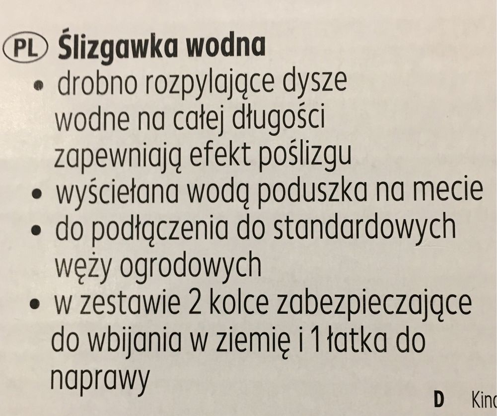 Slizgawka wodna,tor wodny 615cm