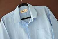 Lingar elegancka koszula męska garniturowa niebieska 43 - 44 XL XXL