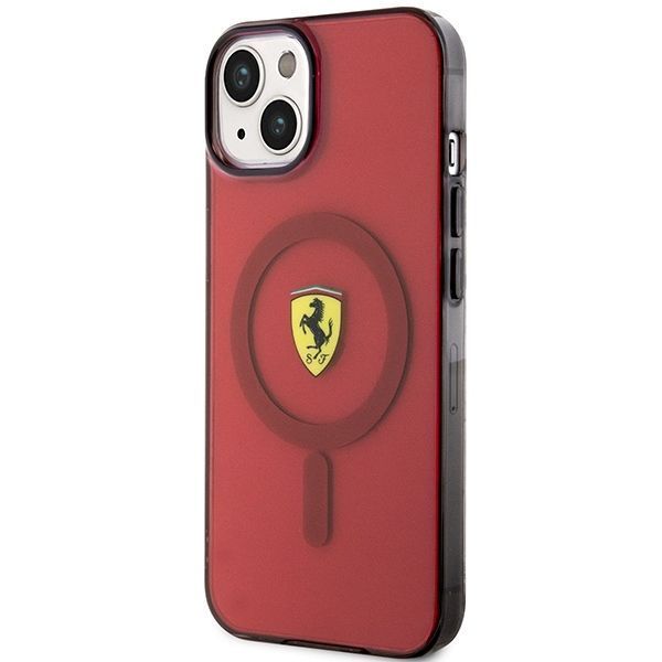 Etui Ferrari Translucent MagSafe dla iPhone'a 14/15/13 6,1" - Czerwony