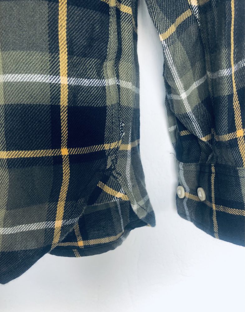 H&M koszula w kratę regular fit L M logg rock grunge