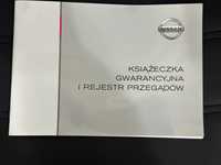 Nissan Nowa Czysta Polska Książka Serwisowa gwarancyjna przeglądów