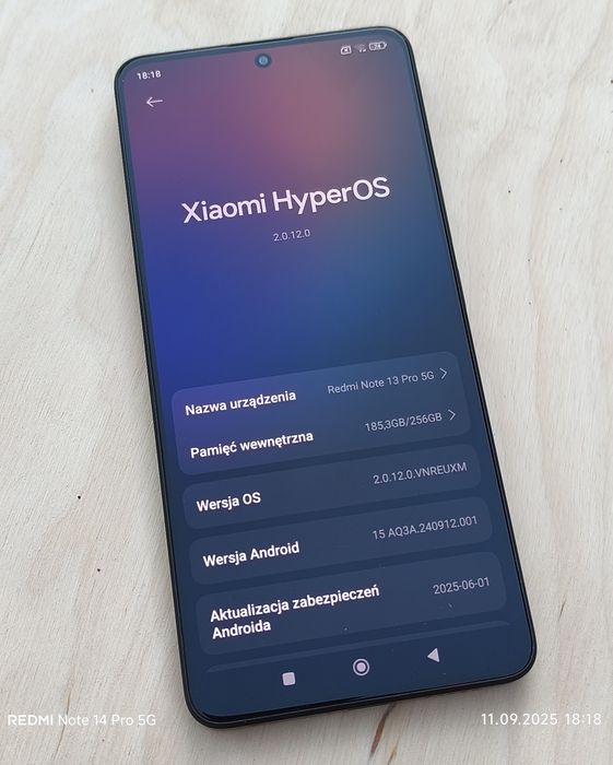 Xiaomi Redmi Note 13 Pro 5G pamięć RAM 12 GB / 256 GB aparat 200 Mpix