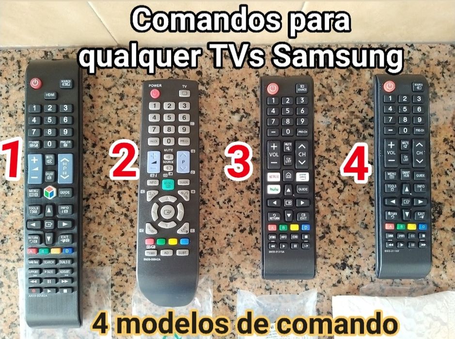 Comando remoto para TVs Samsung casa quarto apartamento vivenda.