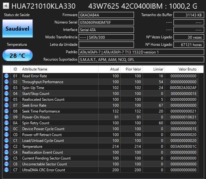 Disco Rígido IBM Hitachi Ultrastar HUA721010KLA330 1TB 7200 RPM HDD