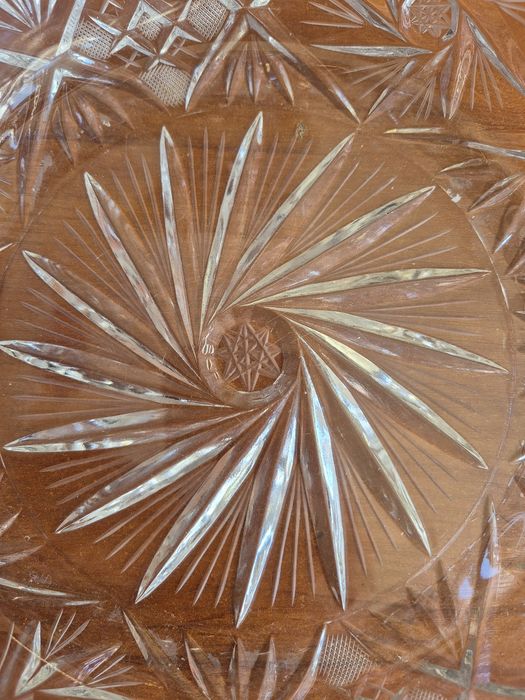 Duza stara  misa kryształowy 24 cm