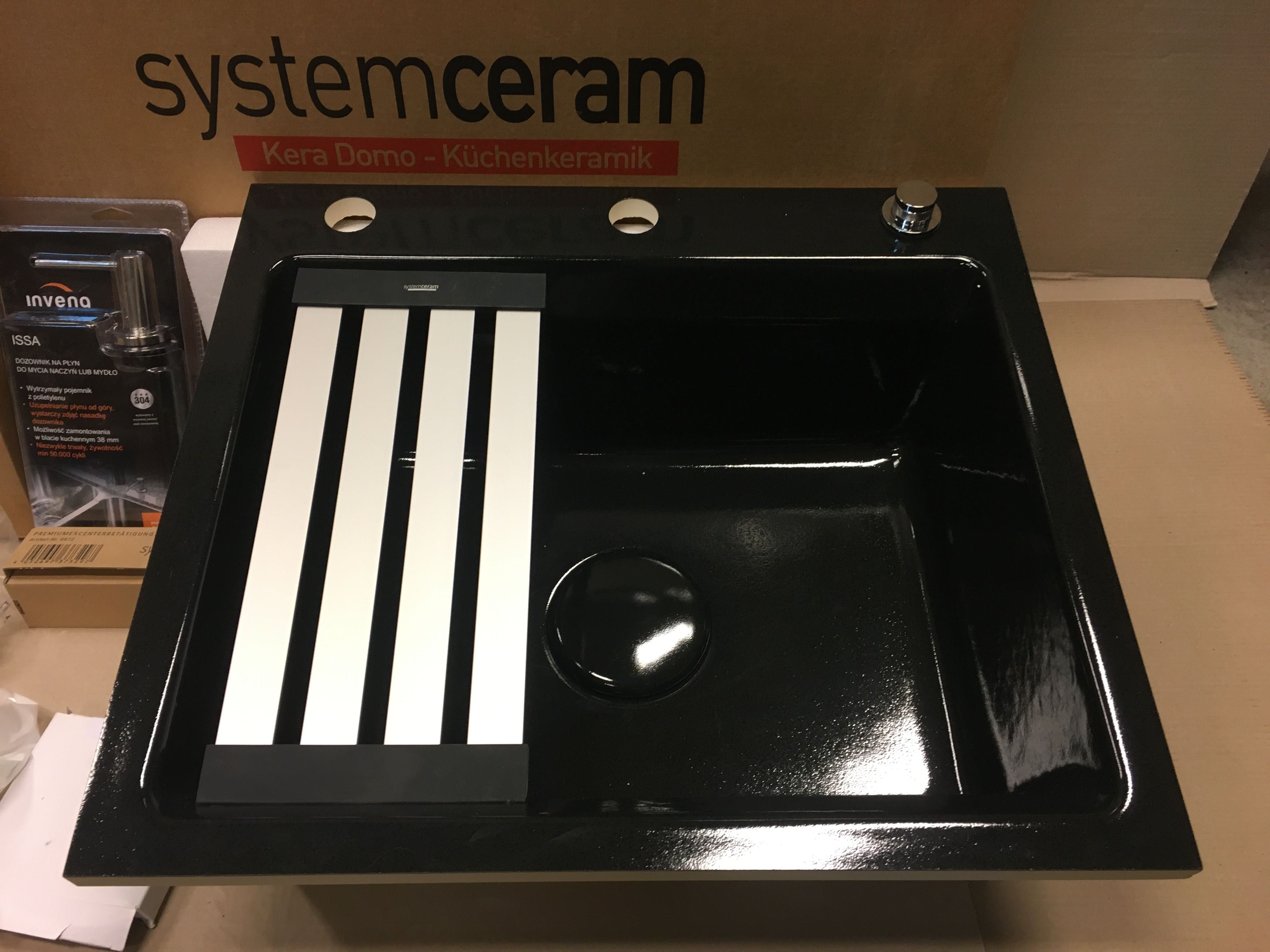 Nowy zlewozmywak ceramiczny jednokomorowy SYSTEMCERAM + akcesoria