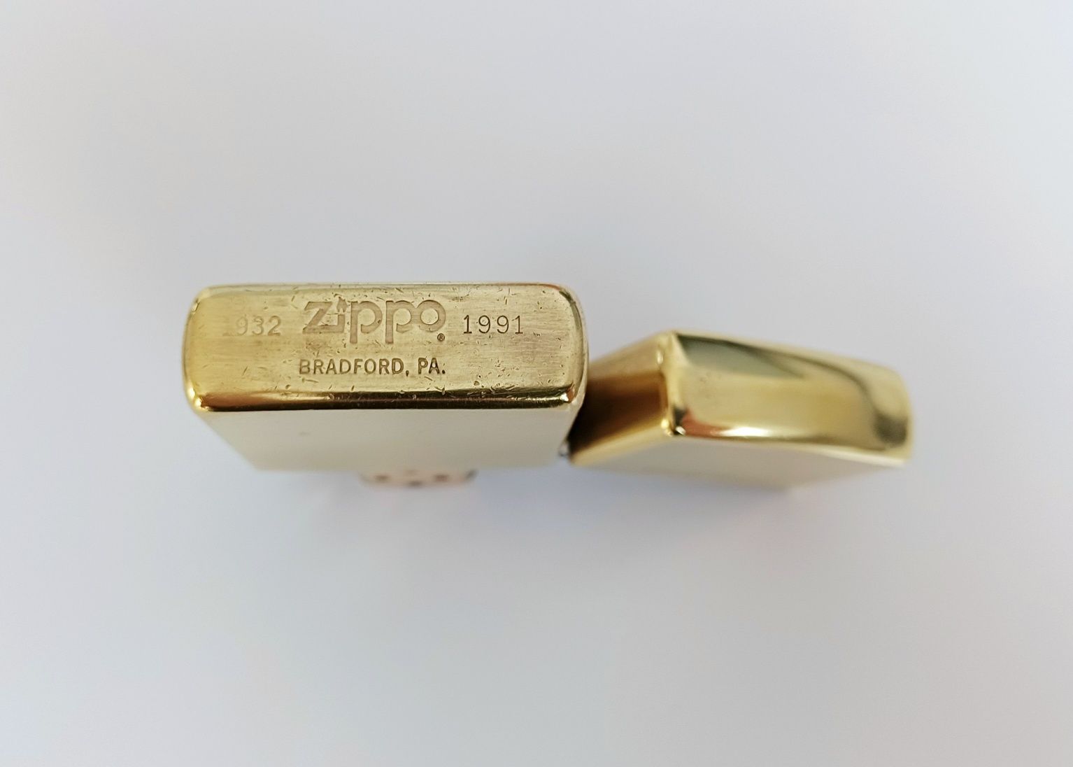 Złota zippo Solid Brass z 1991 roku jak nowa