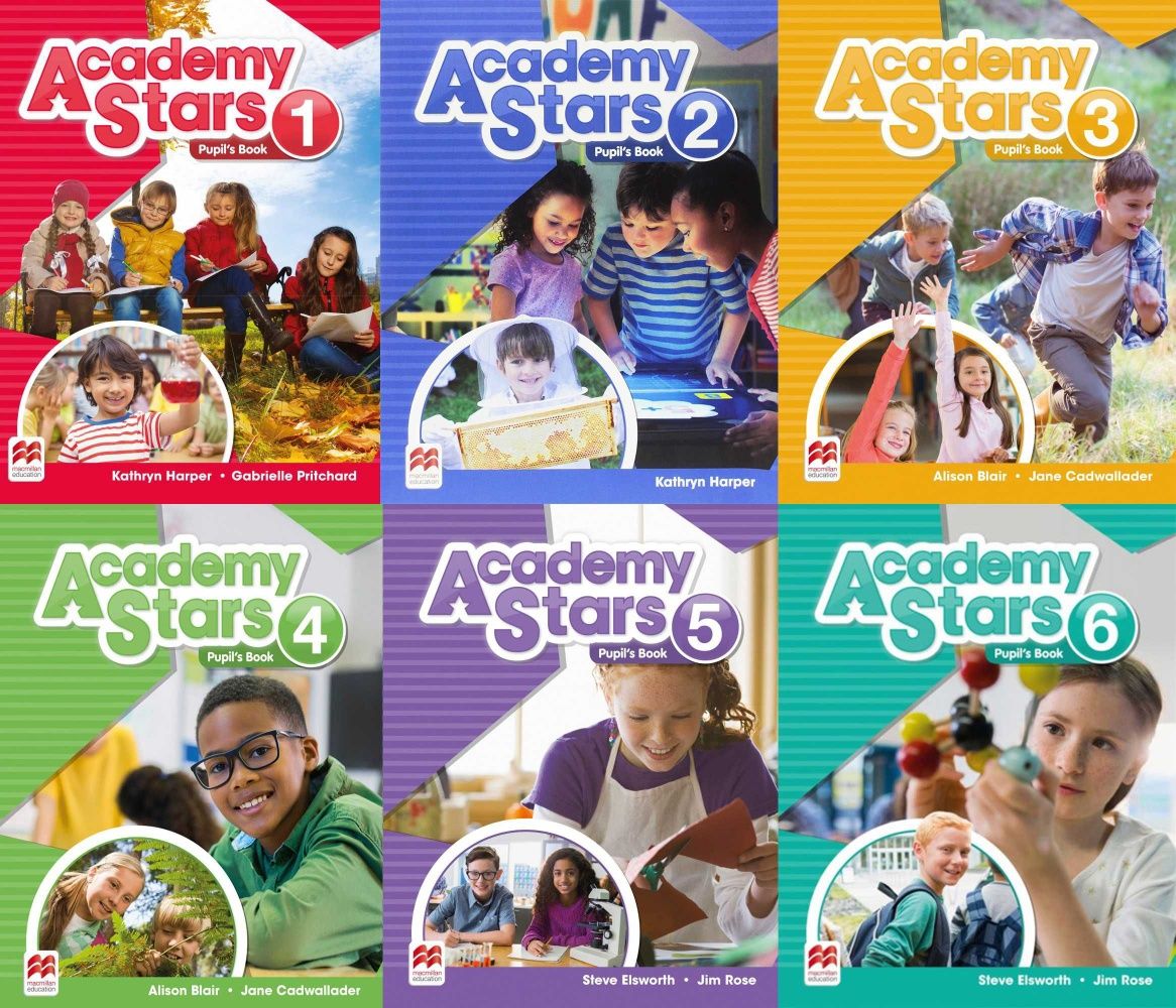 Друк книг Academy stars (starter, 1,2,3,4,5).