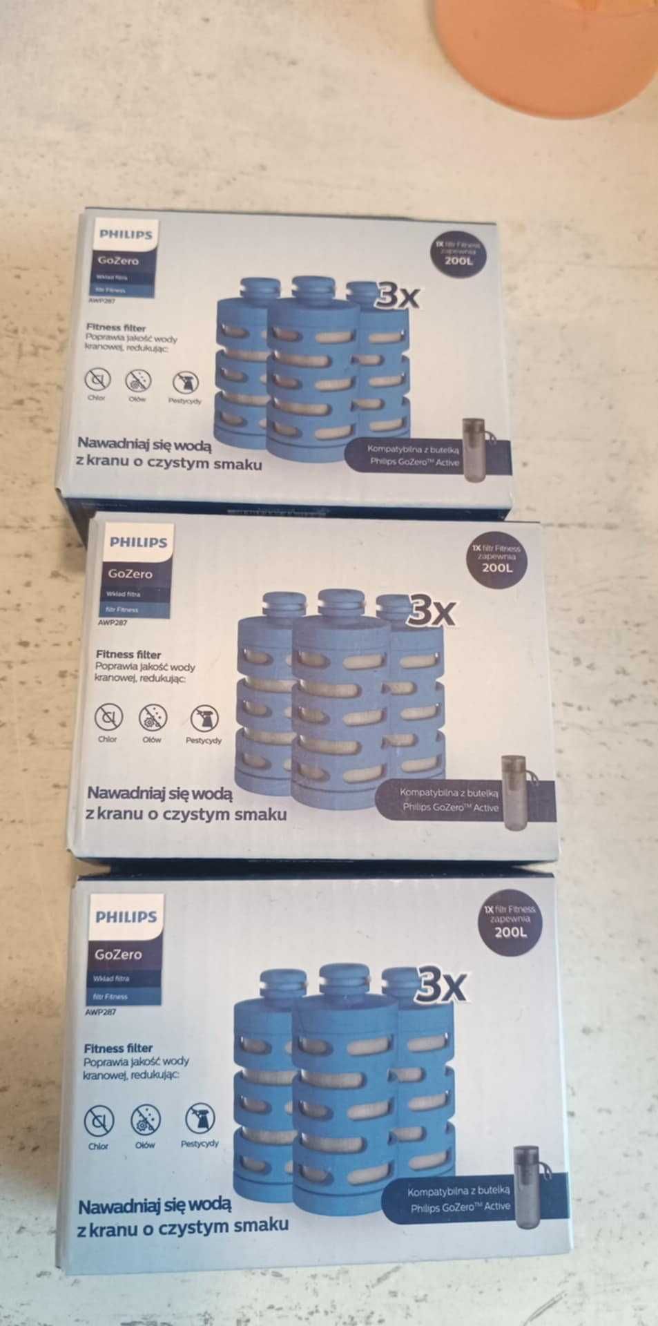 zestaw PAKA Filtry do butelek PHILIPS GoZero 3x 3szt