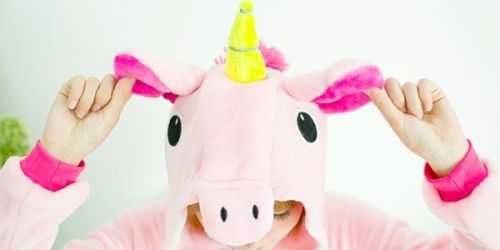 PIŻAMA JEDNOROŻEC RÓŻOWY strój kostium kigurumi wzrost 155 - 165 cm