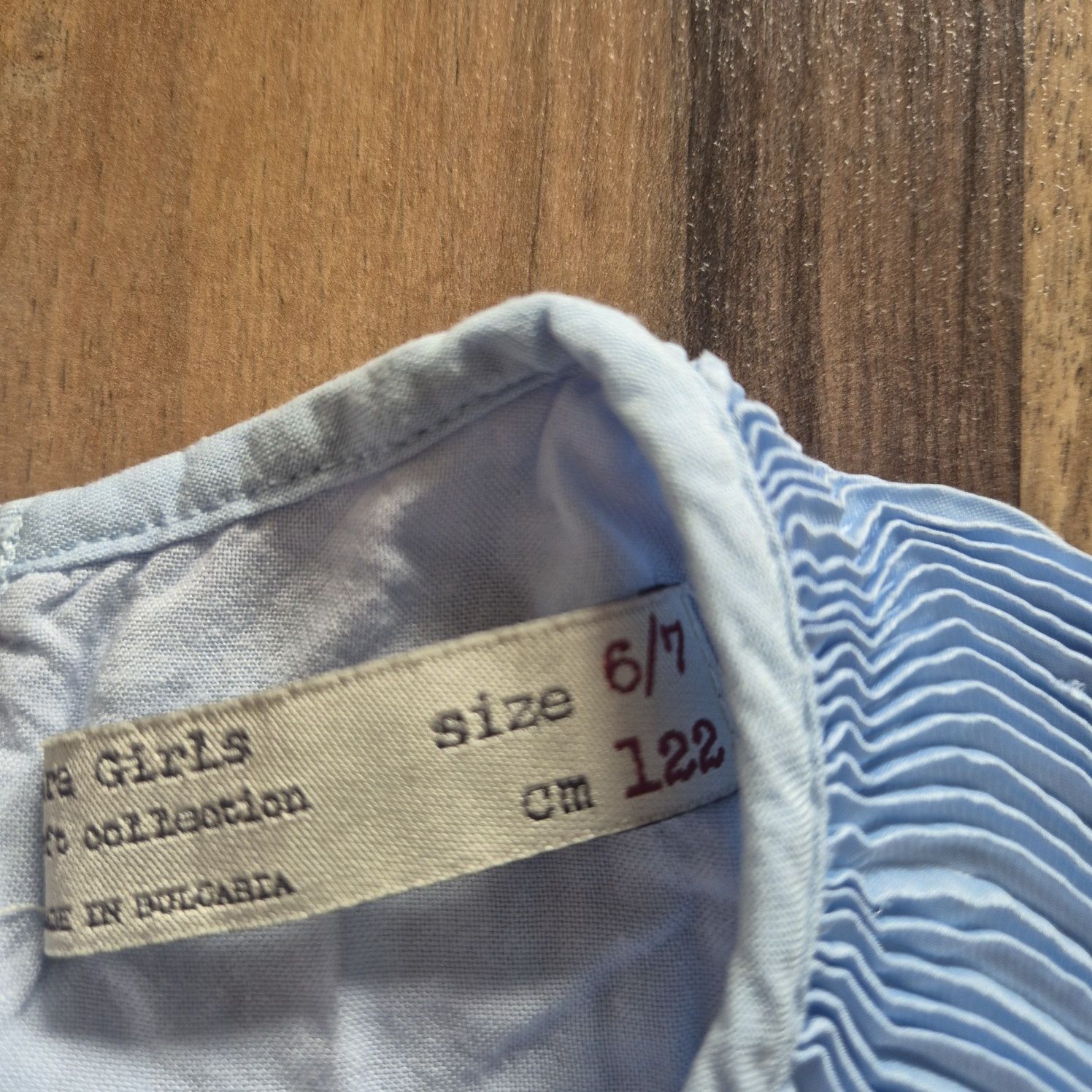 Błękitna sukienka zara 122 cm