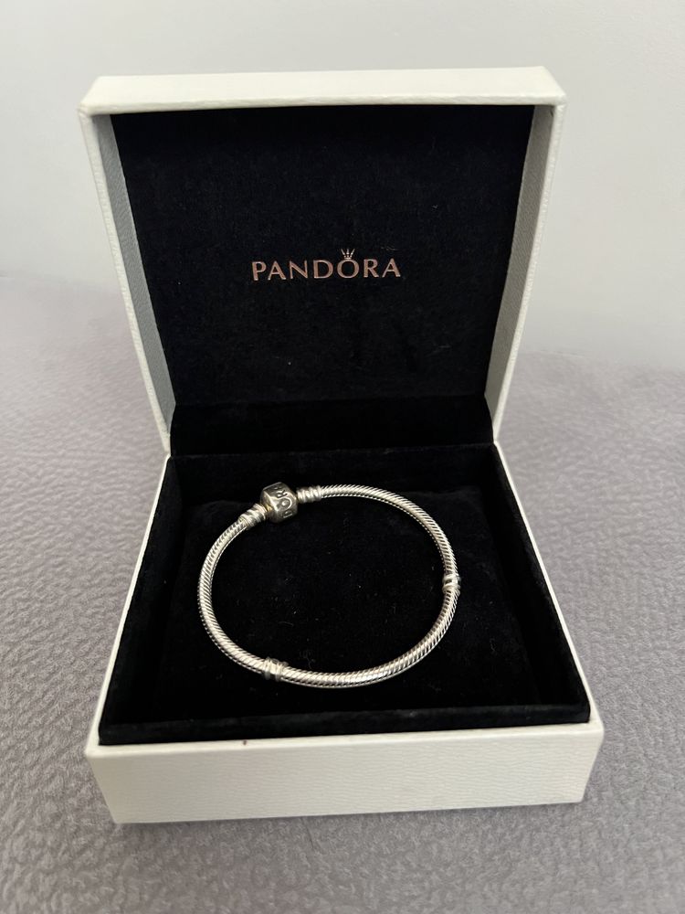 Bransoletka Pandora srebro 925 Ale 16 cm o splocie wężykowym