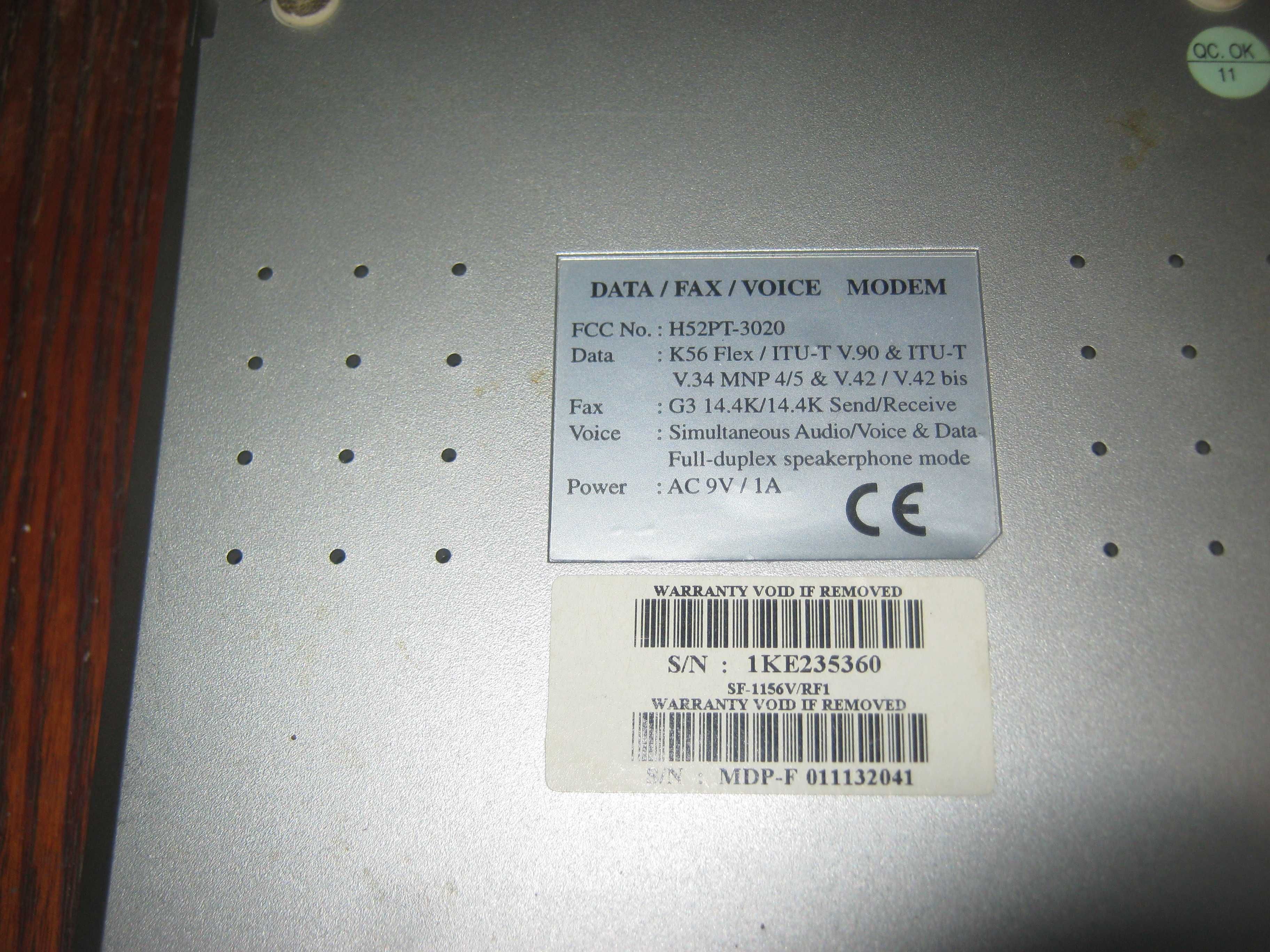 Внешний модем GVC Вектор 56K под COM-порт (RS-232)