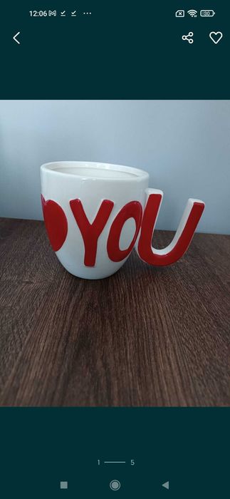 Duży kubek I Love You Home&You Walentynki