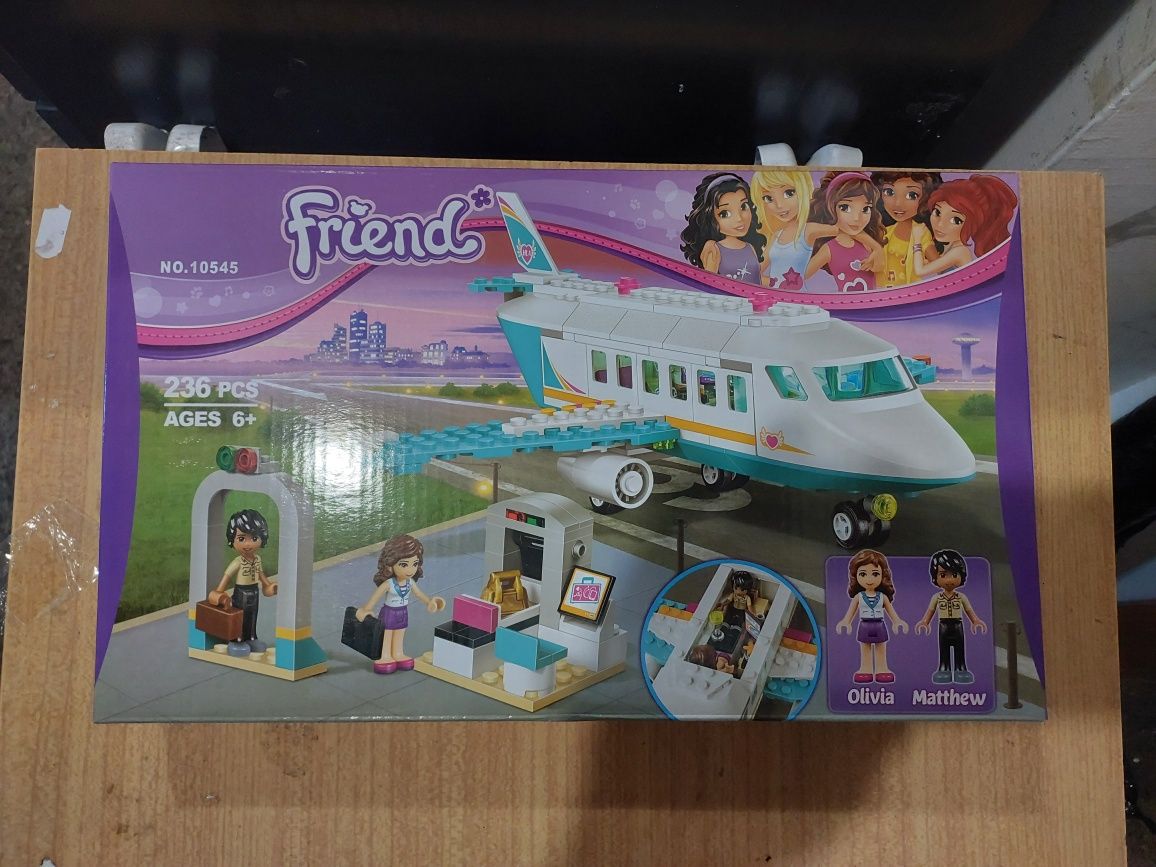 Friends samolot pasażerski 236el 2 figurki Nowe nie lego zabawki