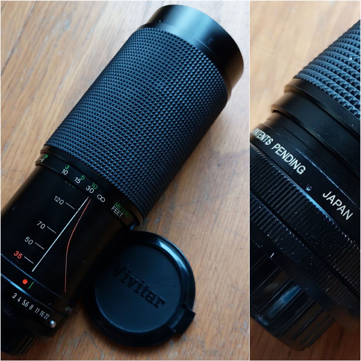 VIVITAR 35-200mm F3.0-4.5 Macro Zoom — Objectiva Manual Made in Japan
