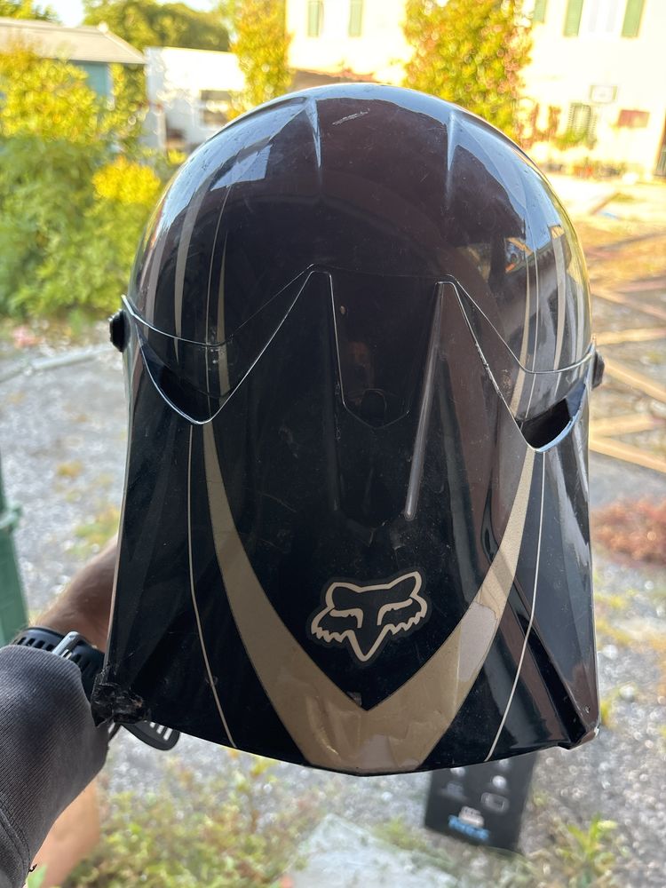 Capacete Fox Tracer Preto e Branco