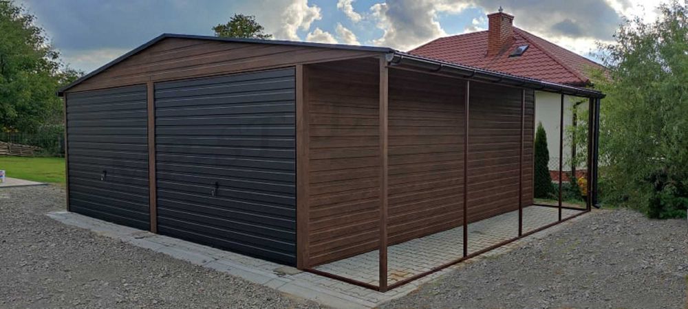 Garaże PREMIUM z wiatą boczną