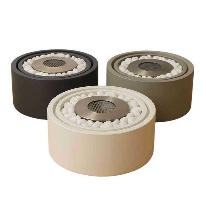 Biokominek wolnostojący z betonu na stół