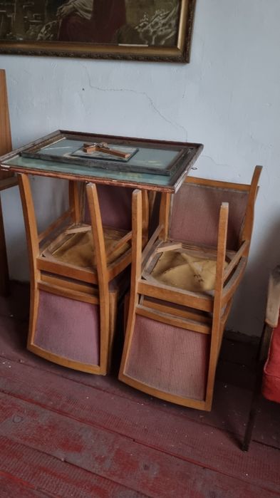 4 stare krzesła PRL