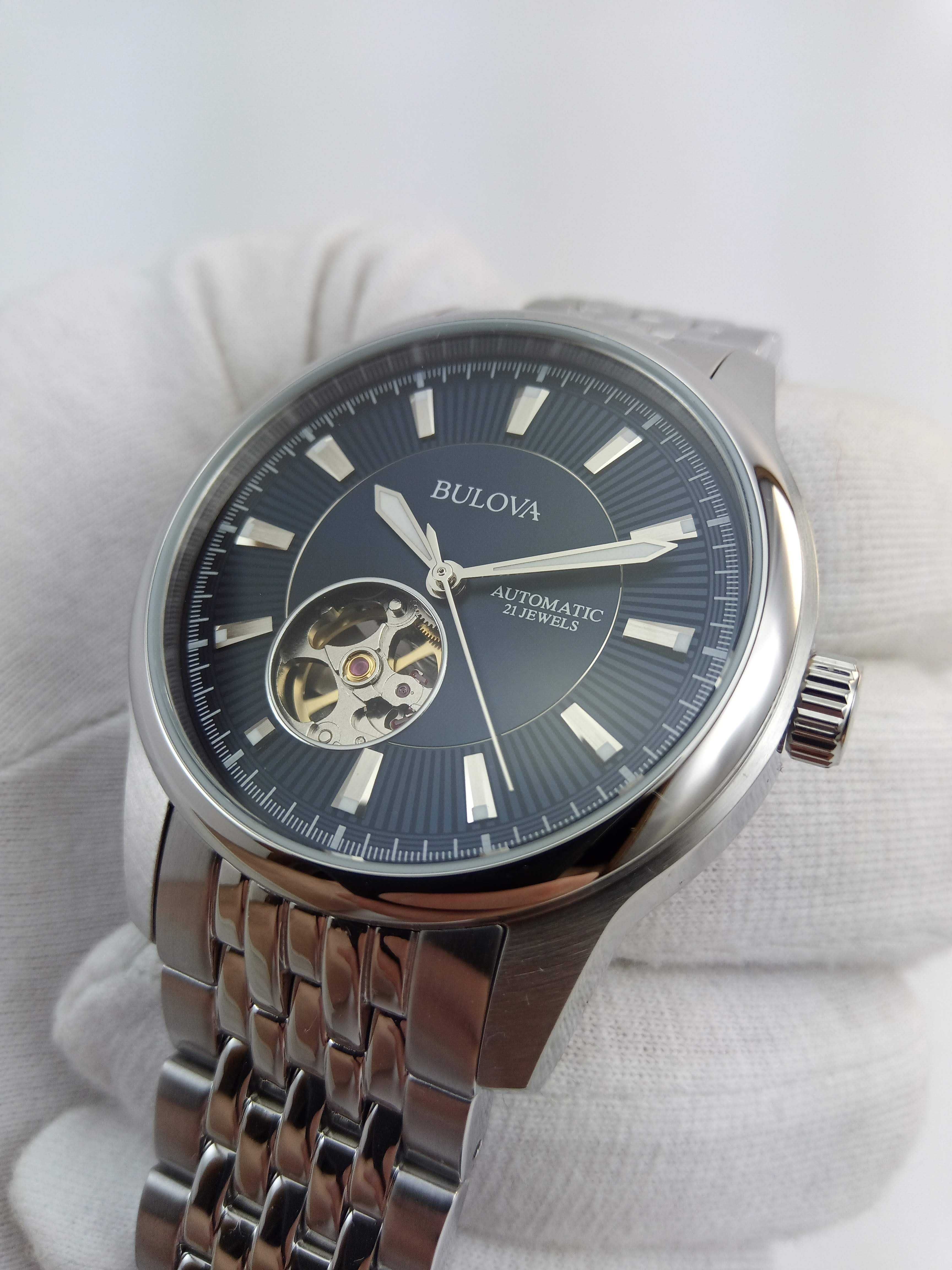 Мужские часы Bulova 96A189 механика с автозаводом, 21 камень, годинник