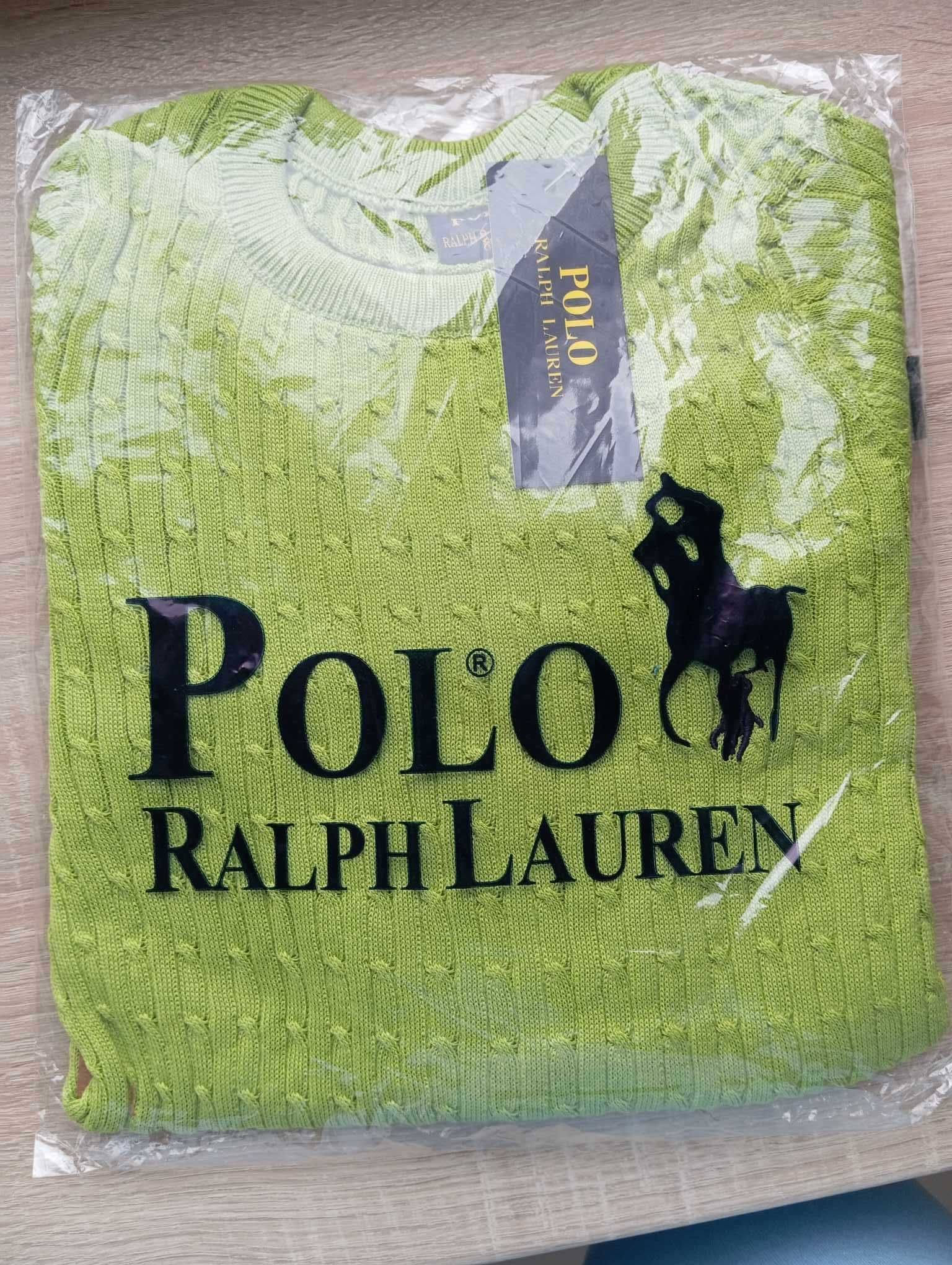 Sweter Ralph Lauren classic, unikatowy zielony M